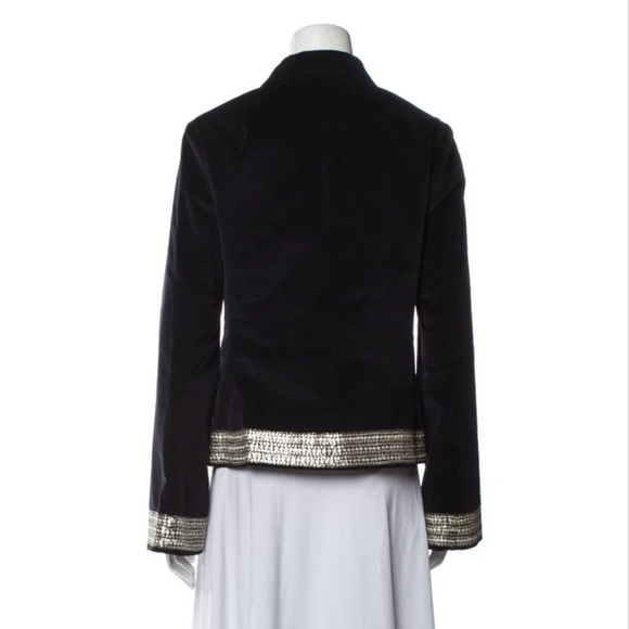 Tory Burch Elegant Black and Silver Women's Jacket - Picture 3 of 4